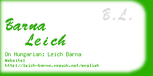 barna leich business card